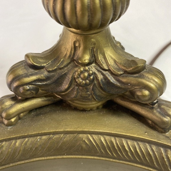 HLWD Regency Faux Brass Wood Candlestick Table Lamp Triangular Base 18 Excelsior - Picture 8 of 15